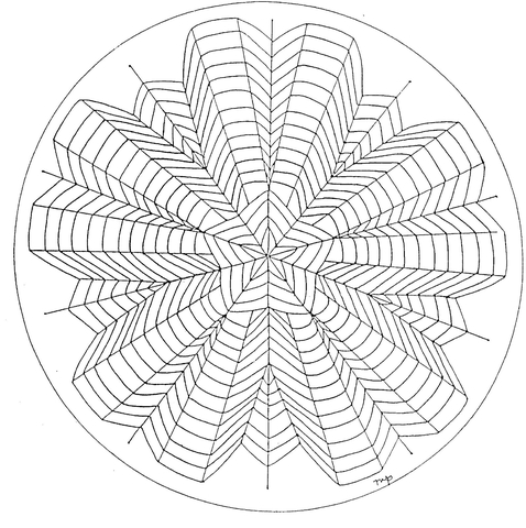 5 Point Star Mandala Coloring Page